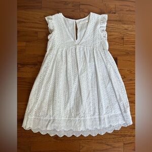 Size small Mustard Seed white eyelet dress /romper